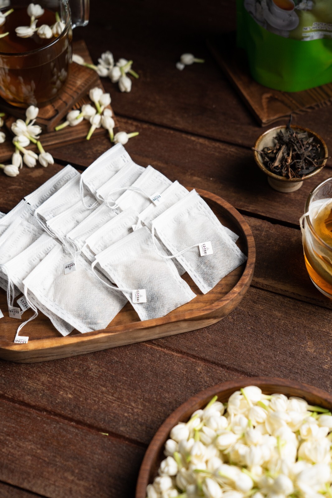 Thai Jasmine Tea Bags 1oz/25 Bags – Assam Black Tea Best Jasmine Blossom