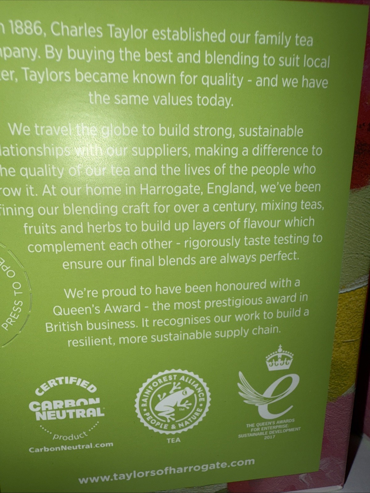 TAYLORS of Harrogate 🫖 LYCHEE & LIME GREEN TEA 2 Boxes= 40 Teabags BB:11-2026