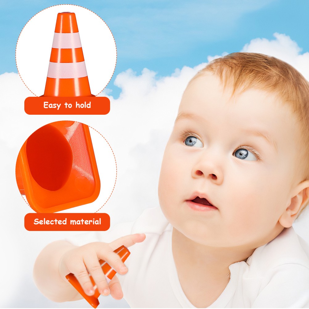 7 Pcs Traffic Cones Kids for Construction Party Street Signs Toy Play