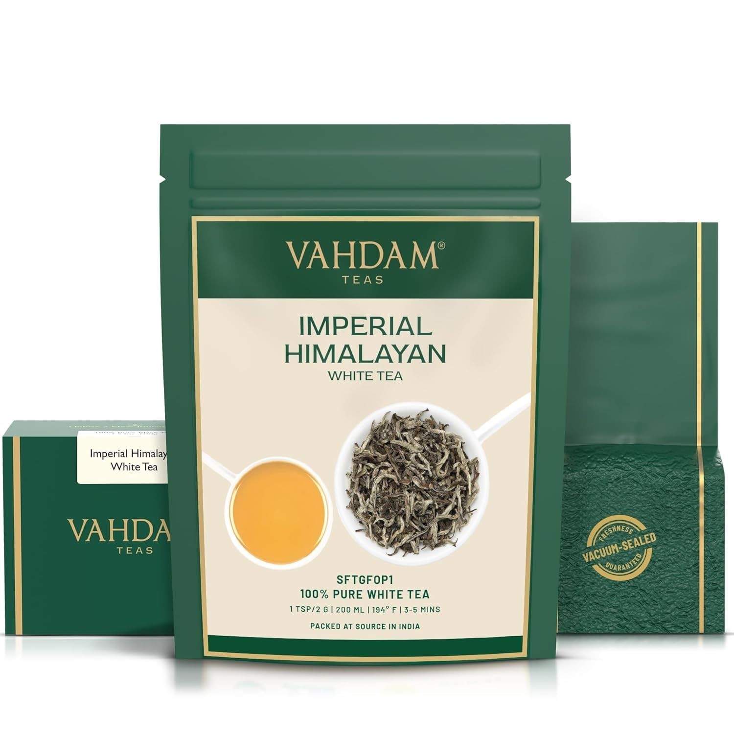 Imperial White Tea Leaves From Himalayas 25 Cups/1.76oz High Elevation Grown,…