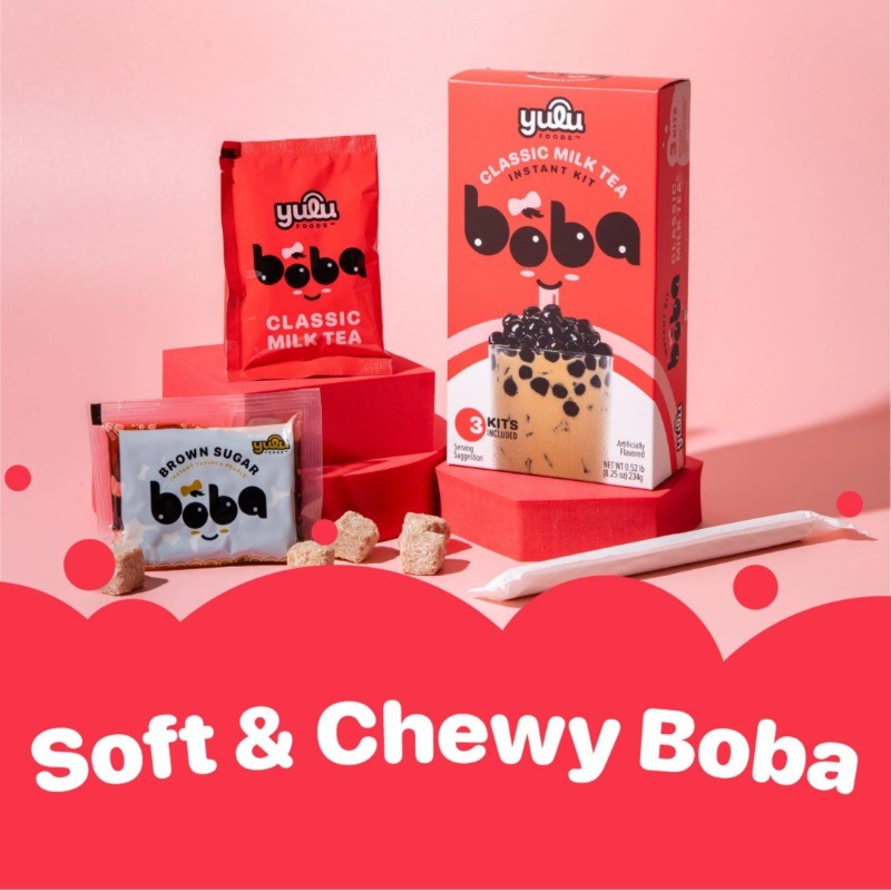 Yulu Instant Boba Classic Milk Tea, Bubble Tea Kit, 3 Drinks