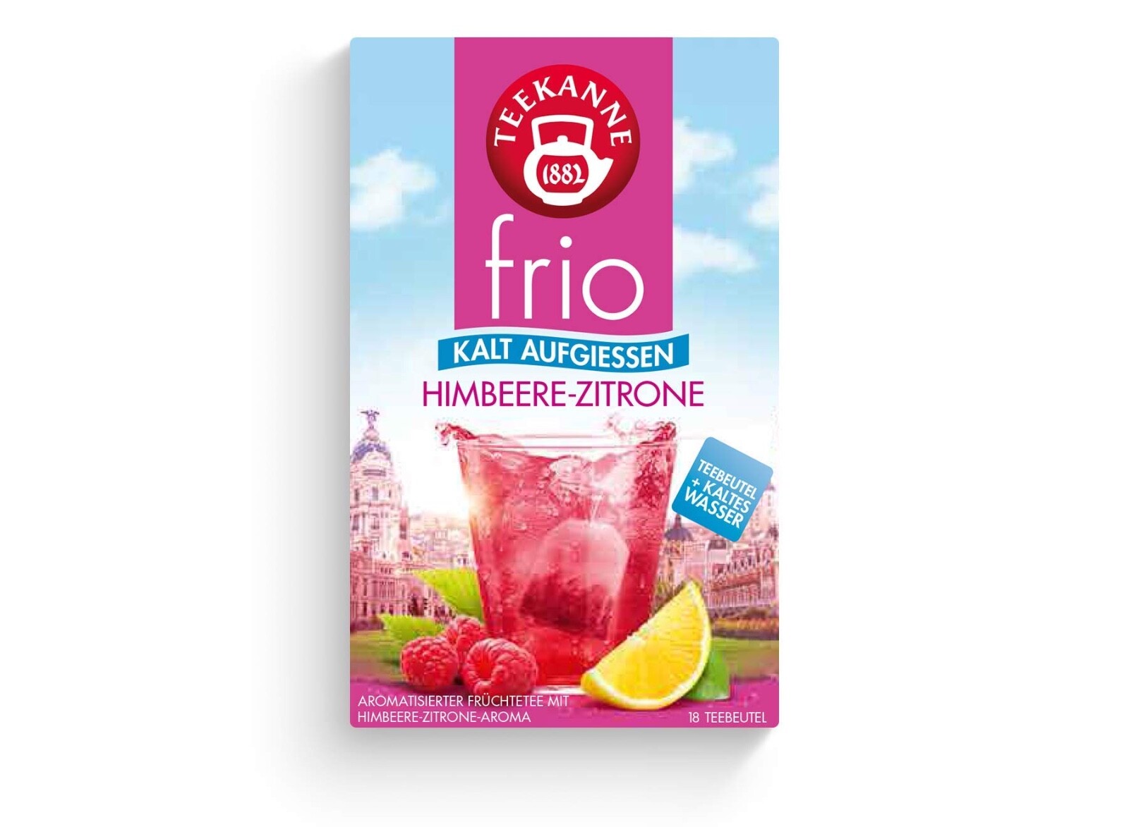 Teekanne FRIO COLD BREW TEA: RASPBERRY-LEMON – 1 box-FREE SHIPPING-