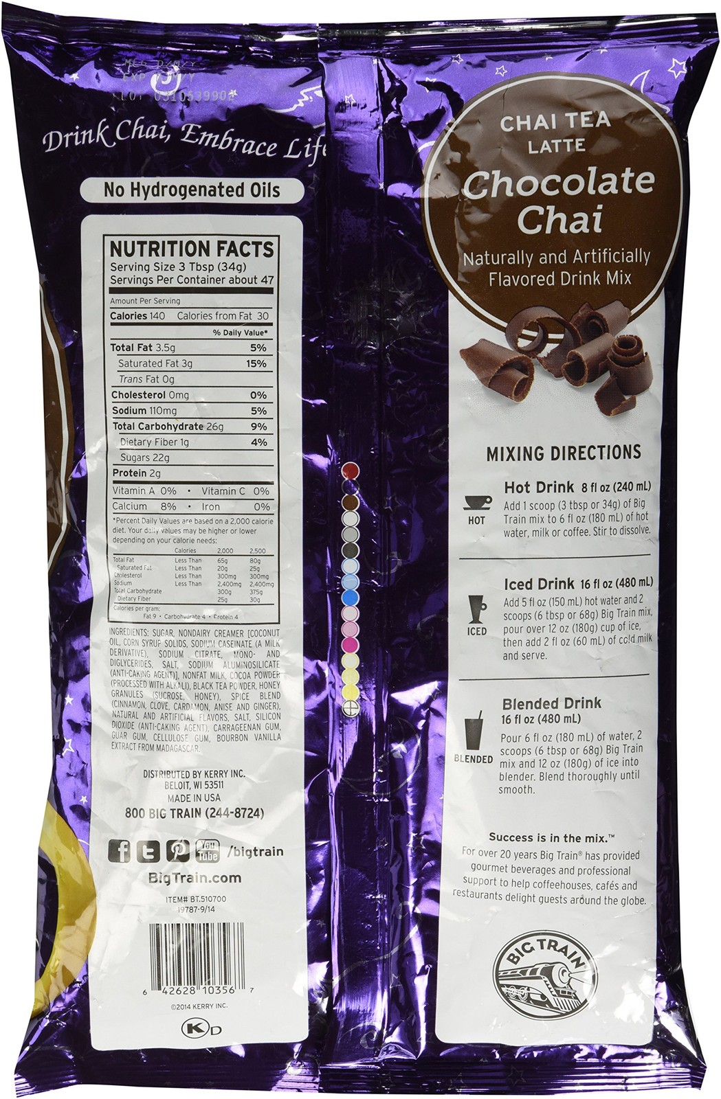 Chai Tea Chocolate 3.5 lb bulk