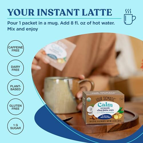 Organic Tea Guard Your Gut Caffeine Free Mushroom Chai Latte 10 Count