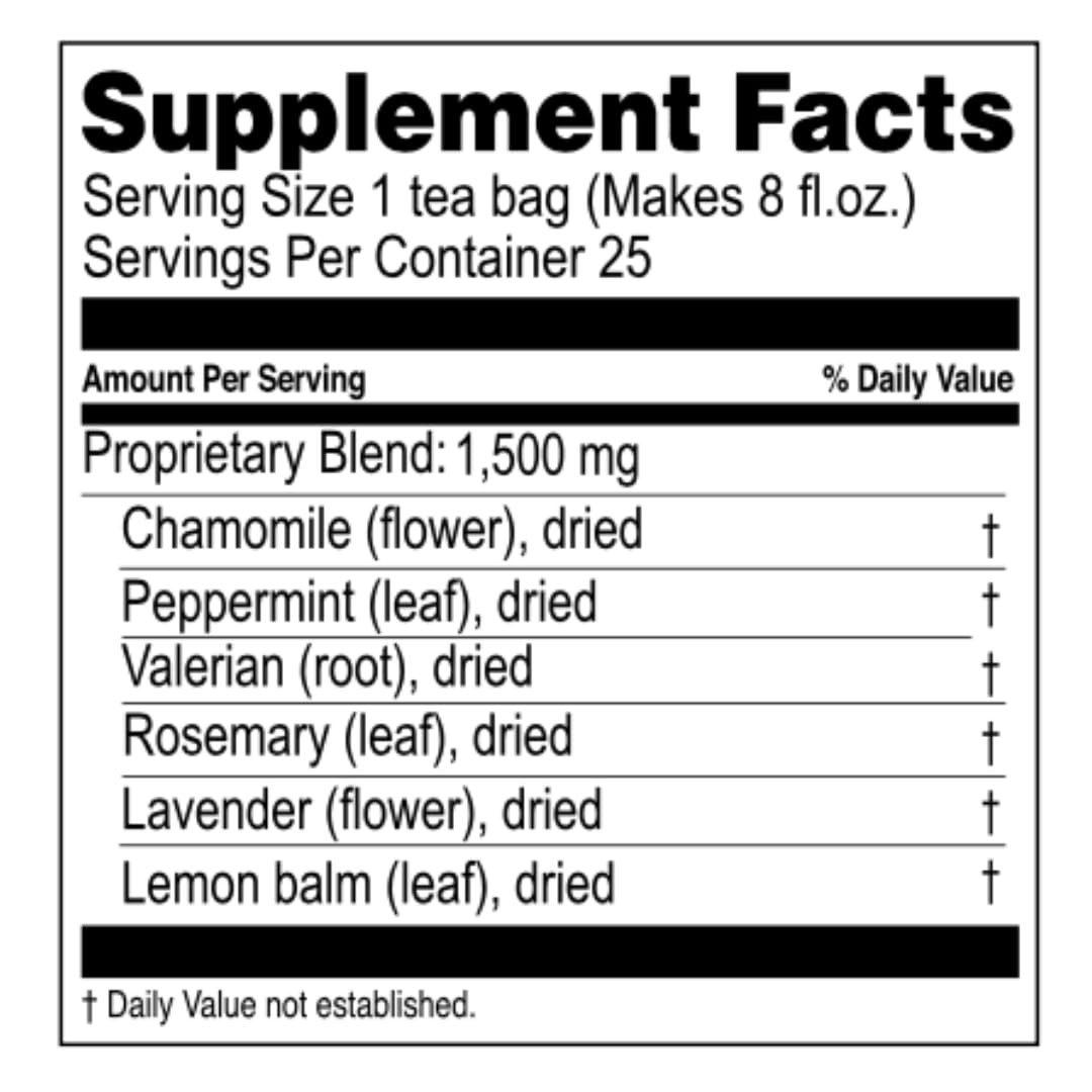 Chamomile Tea – 25 Tea Bags (1 Pack) – Herbal, Caffeine-Free Sleepy Time Tea for