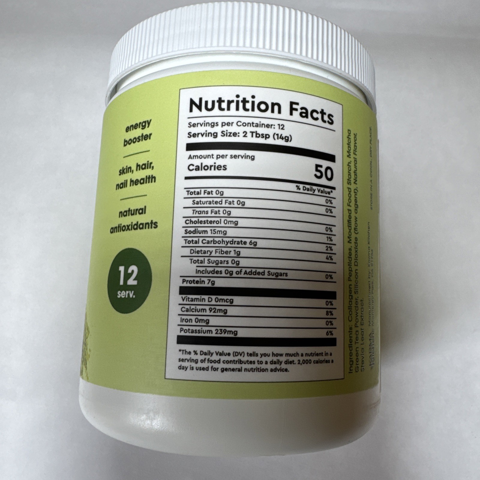 Karma Kitchen Matcha + Collagen Antioxidants , Skin Hair Nail Health