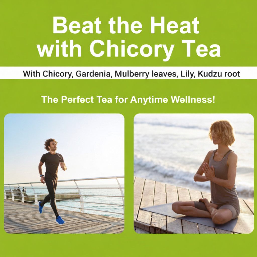 Chicory Gardenia Chinese Herbal Tea Caffeine Free Yoga Detox Botanical Blend