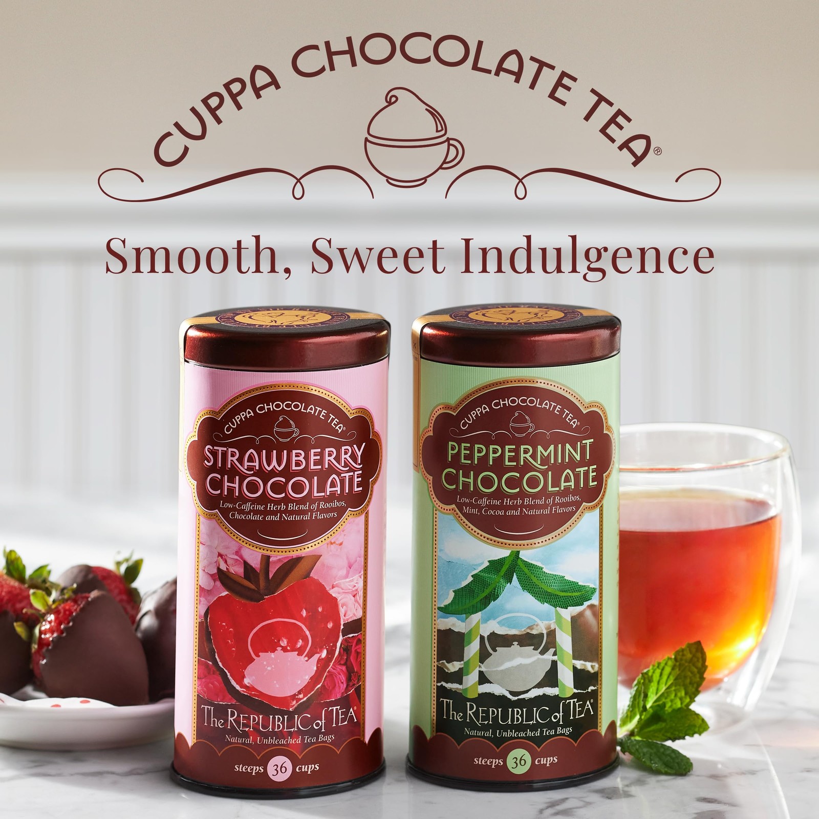 The Republic of Tea – Coconut Cocoa Cuppa Chocolate Tea Bags, Low-Caffeine, 3…
