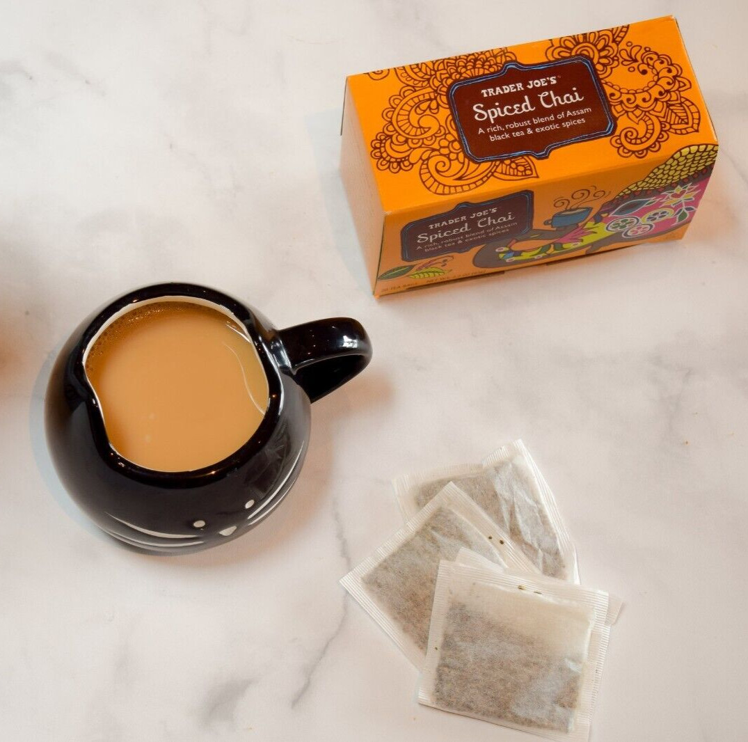 Trader Joe’s SPICED CHAI 20-Tea Bags Assam Black Tea & Exotic Spices *BB 7/2026*