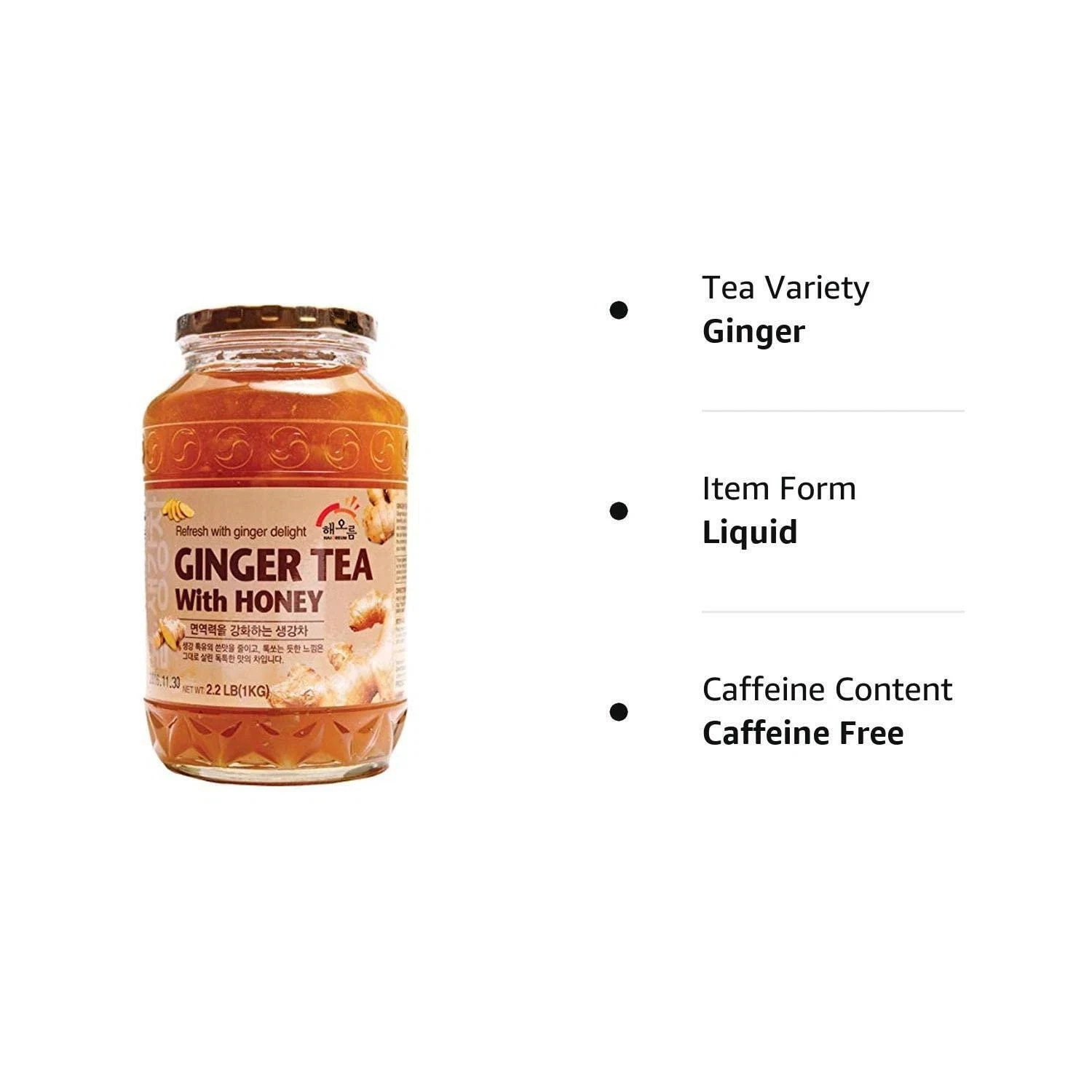 HAIO Ginger Tea with Honey & Yuza Citron Tea with Honey (Combo Pack), 2.2 Pounds