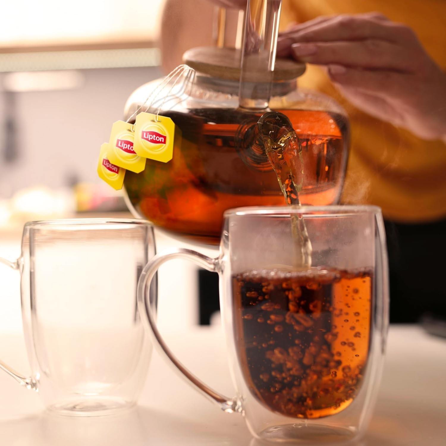 Lipton Organic Tea Bags, Black Tea, Iced or Hot Can 72 Count (Pack of 5)