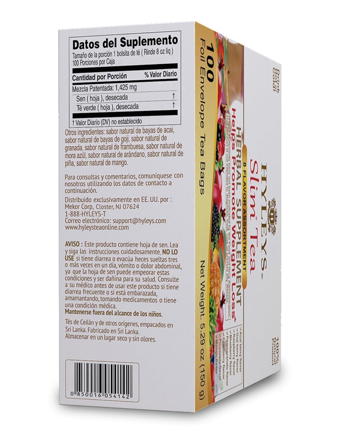 HYLEYS Slim Tea 9 Flavor Assortment 100 Ct – Weight 2 pack