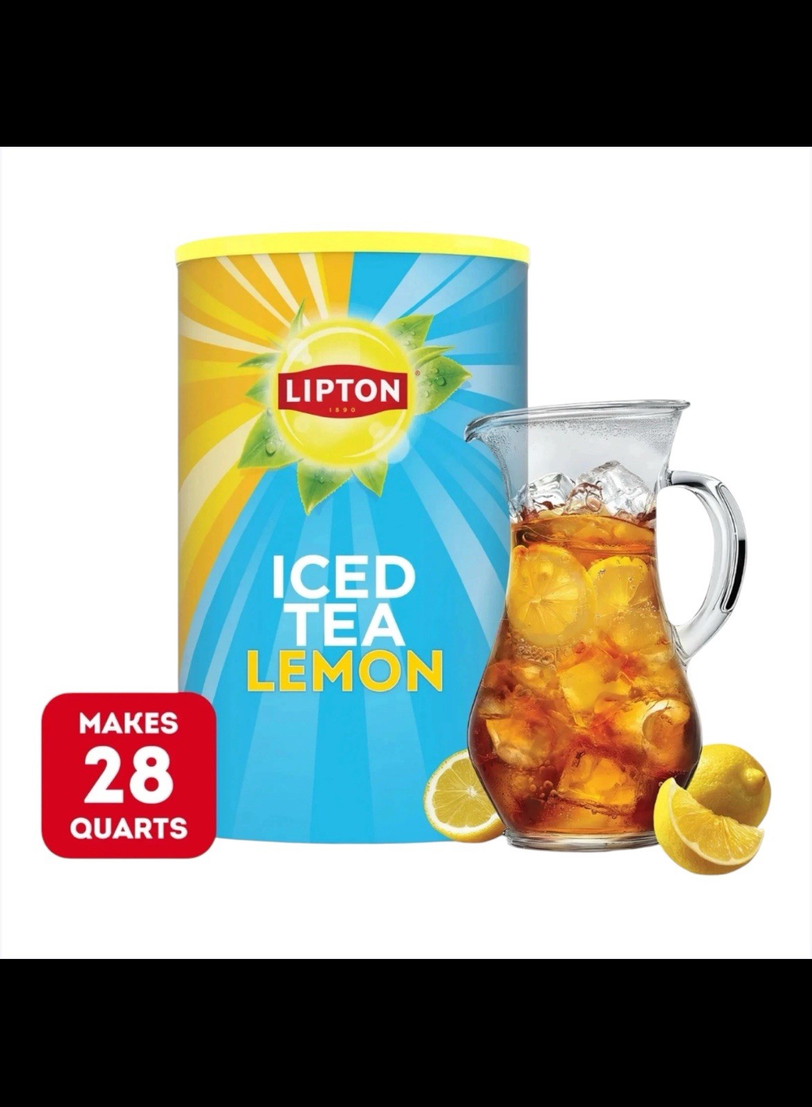 Lipton Iced Tea 🍋 Lemon Flavored Sweetened Iced Tea Mix • Makes 28 Quarts