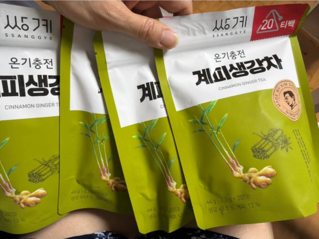Ssanggye Cinnamon Ginger Tea 2 Packs (40 Tea Bags) Premium Korean Herbal Tea Mix