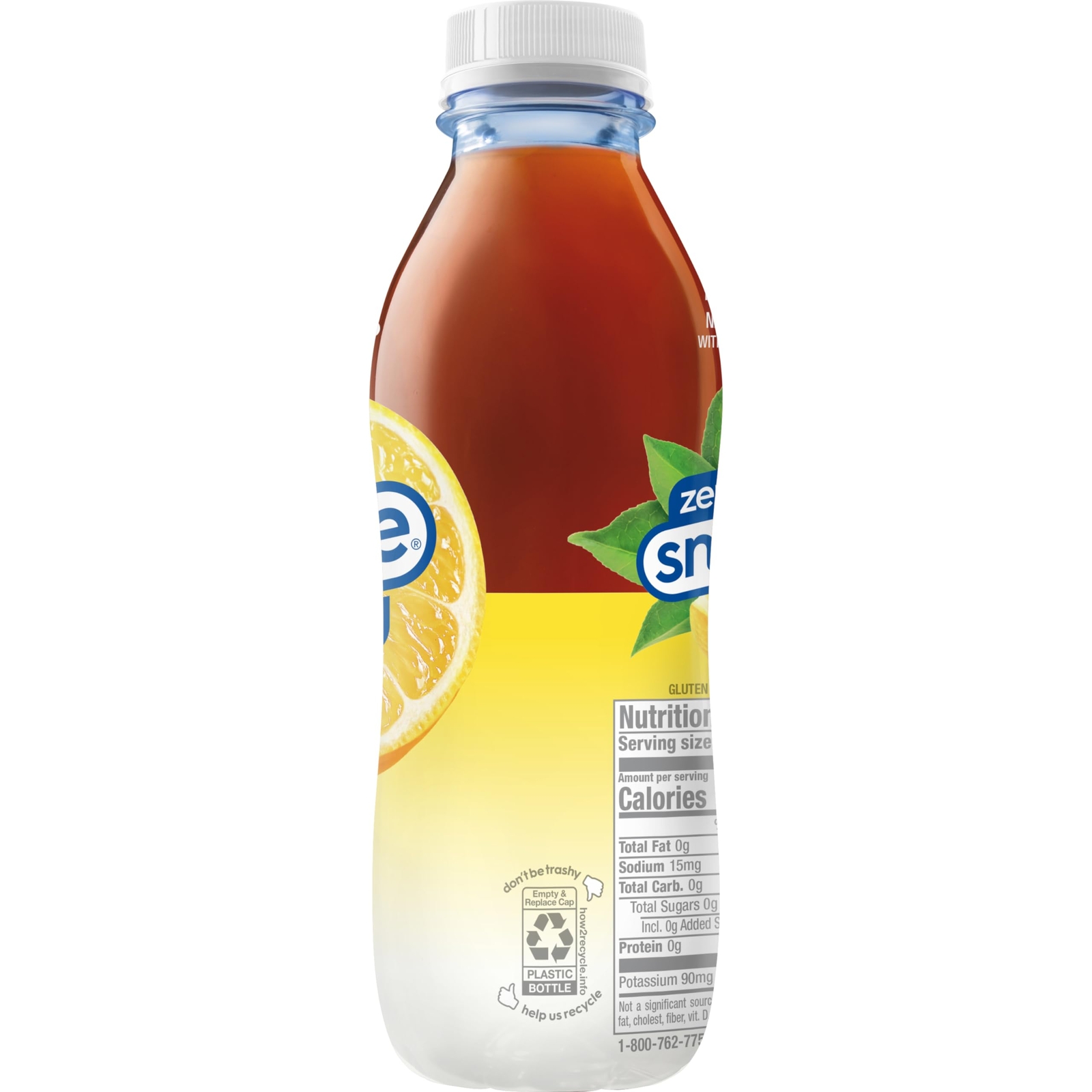 Snapple Zero Sugar Lemon Tea 16oz Pack of 12 Low Calorie Refreshing Drink