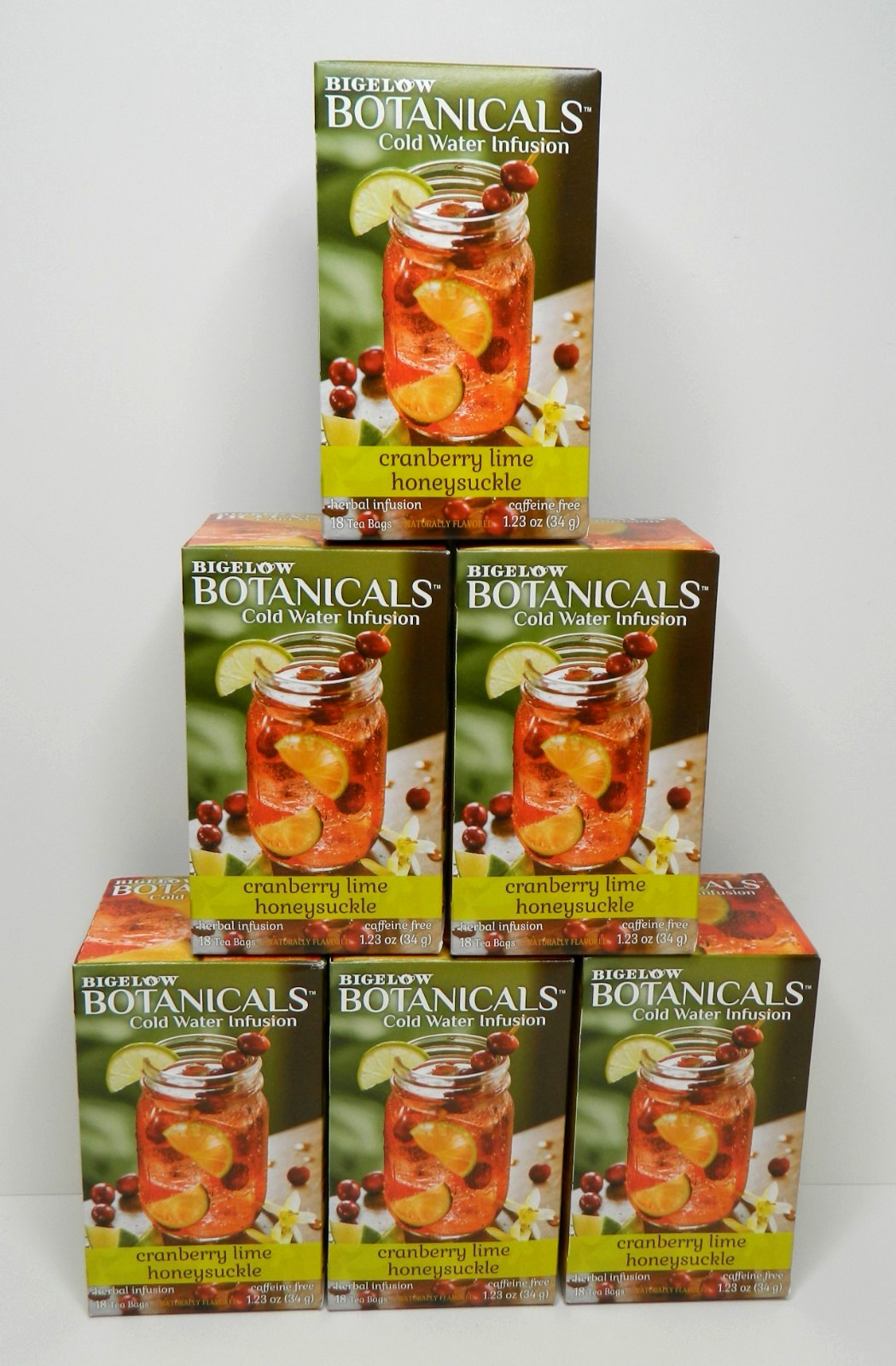 6 Bigelow Botanicals Cold Water Infusion Tea CRANBERRY LIME HONEYSUCKLE BB 6/26