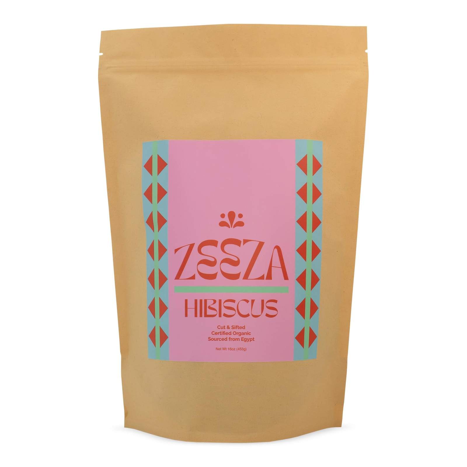 Hibiscus Tea, 1LB, Organic Flowers from Egypt – Cut & 16 Ounce