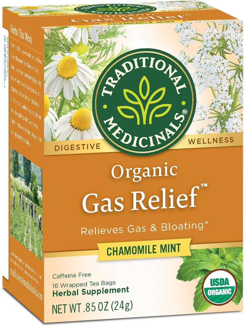 Traditional Medicinals Organic Gas Relief Digestive Tea, 16 Tea Bags