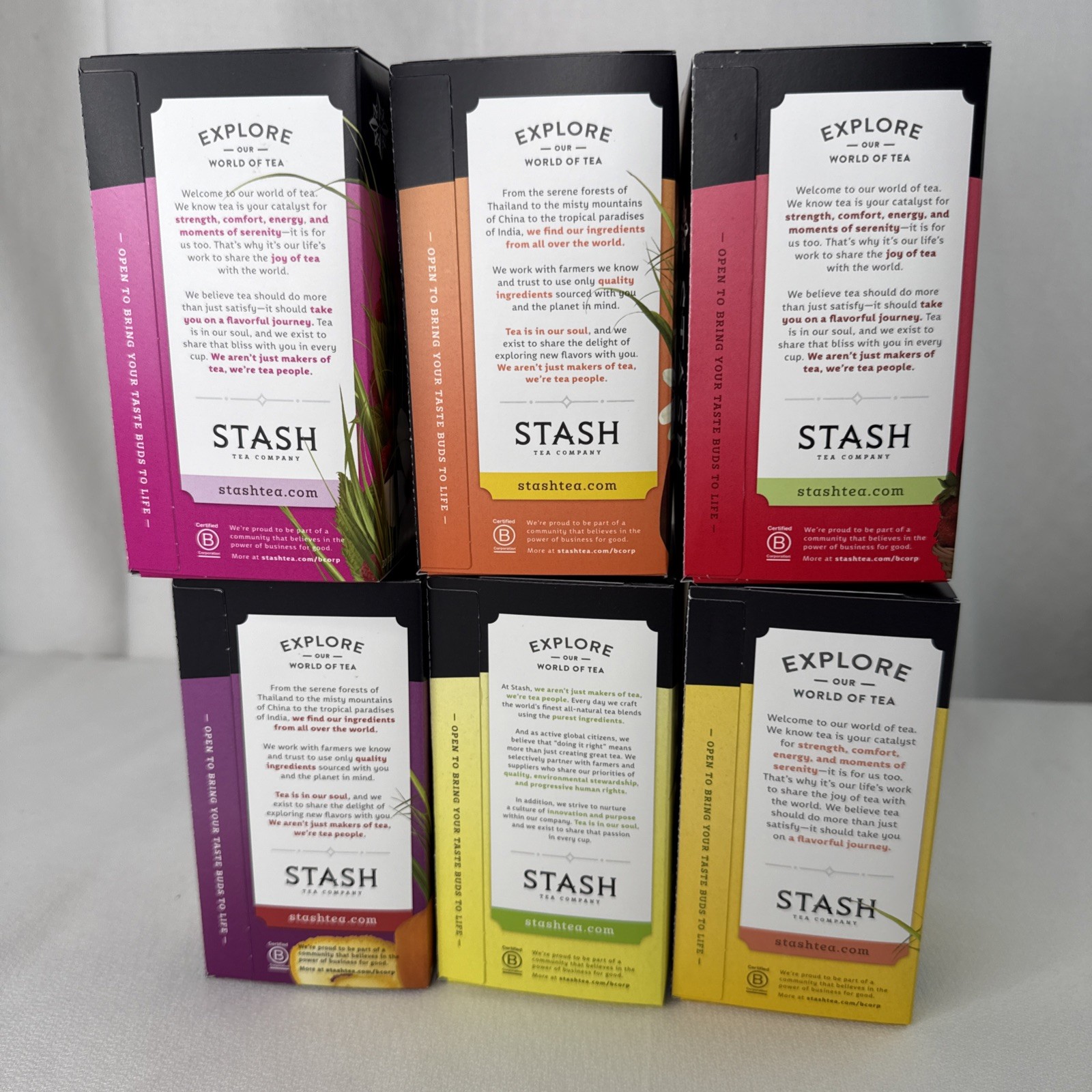 6 Pack Stash Fruity Herbal Tea 6 Flavor Assortment 116 ct Tea Bags BB 12/2026