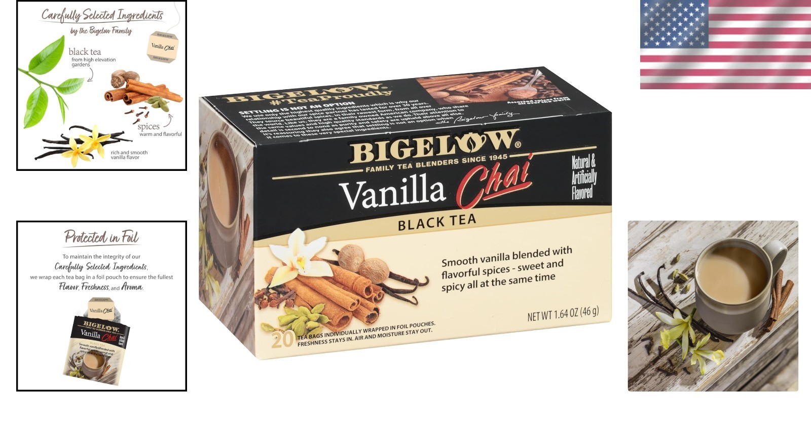 Chai Indulgence: Bigelow Vanilla Chai Black Tea 120 Count for A Treat Anytime