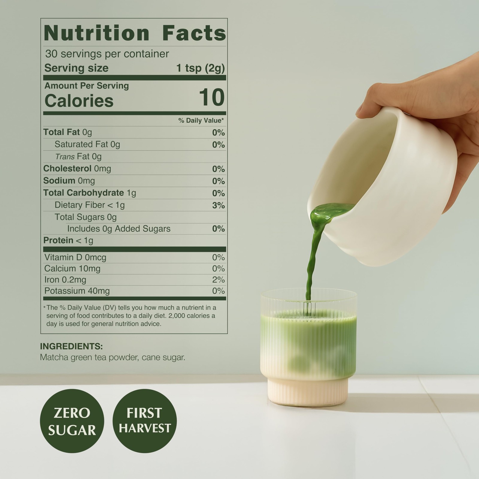 Encha Matcha Latte Powder Reishi Mushroom Matcha Powder First Harvest Prem…