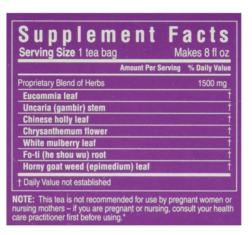 3 Boxes – Triple Leaf Tea Blood Pressure Tea Total 60 Tea Bags Herbal