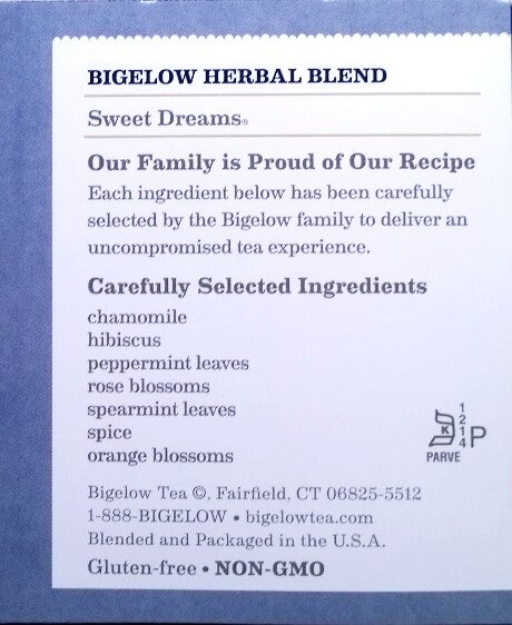 Bigelow Sweet Dreams Herbal Tea, 20 Count Box