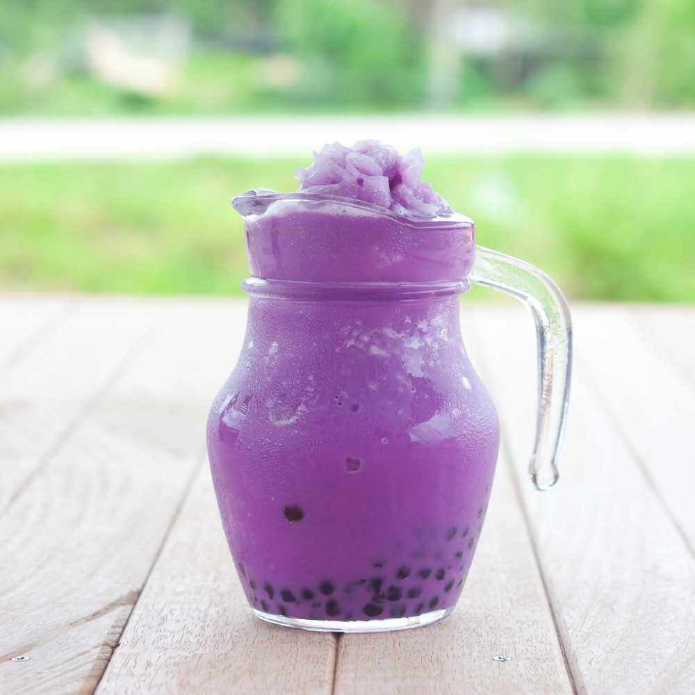 Taro Tea Flavor Bubbles Boba Instant Powder Mixed Drink Milk Tea Smoothie 300g