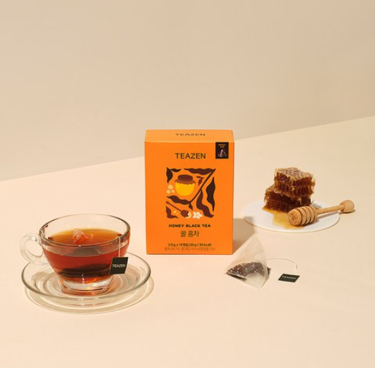 TEAZEN Honey Black Tea Pyramid Tea Bags 2g 15 Tea Bags 1 Pack