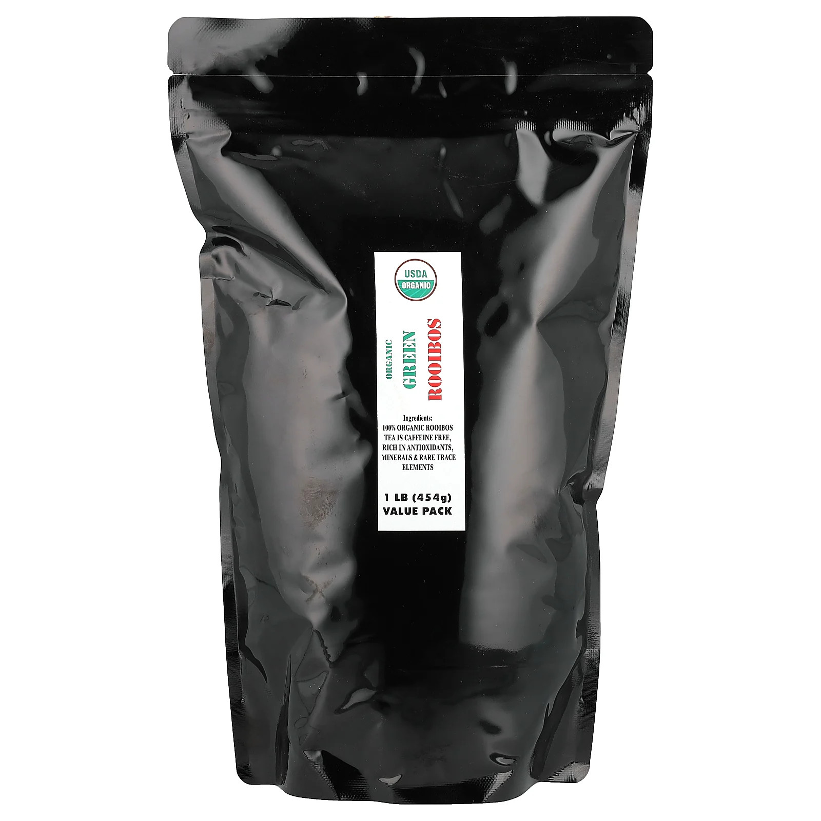Port Trading Co Organic Green Rooibos Caffeine Free 1 lb 454 g All-Natural,