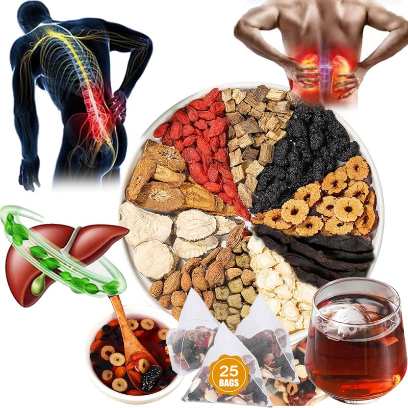Ginseng Five Treasures Tea Kidney Tea, Natural Organic Kidney Cleanse Detox Tea