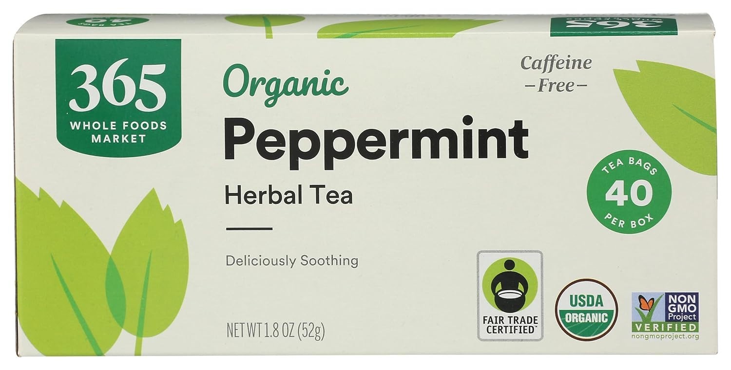 40 Count USDA Organic Peppermint Tea – Refreshing & Relaxing Herbal Brew