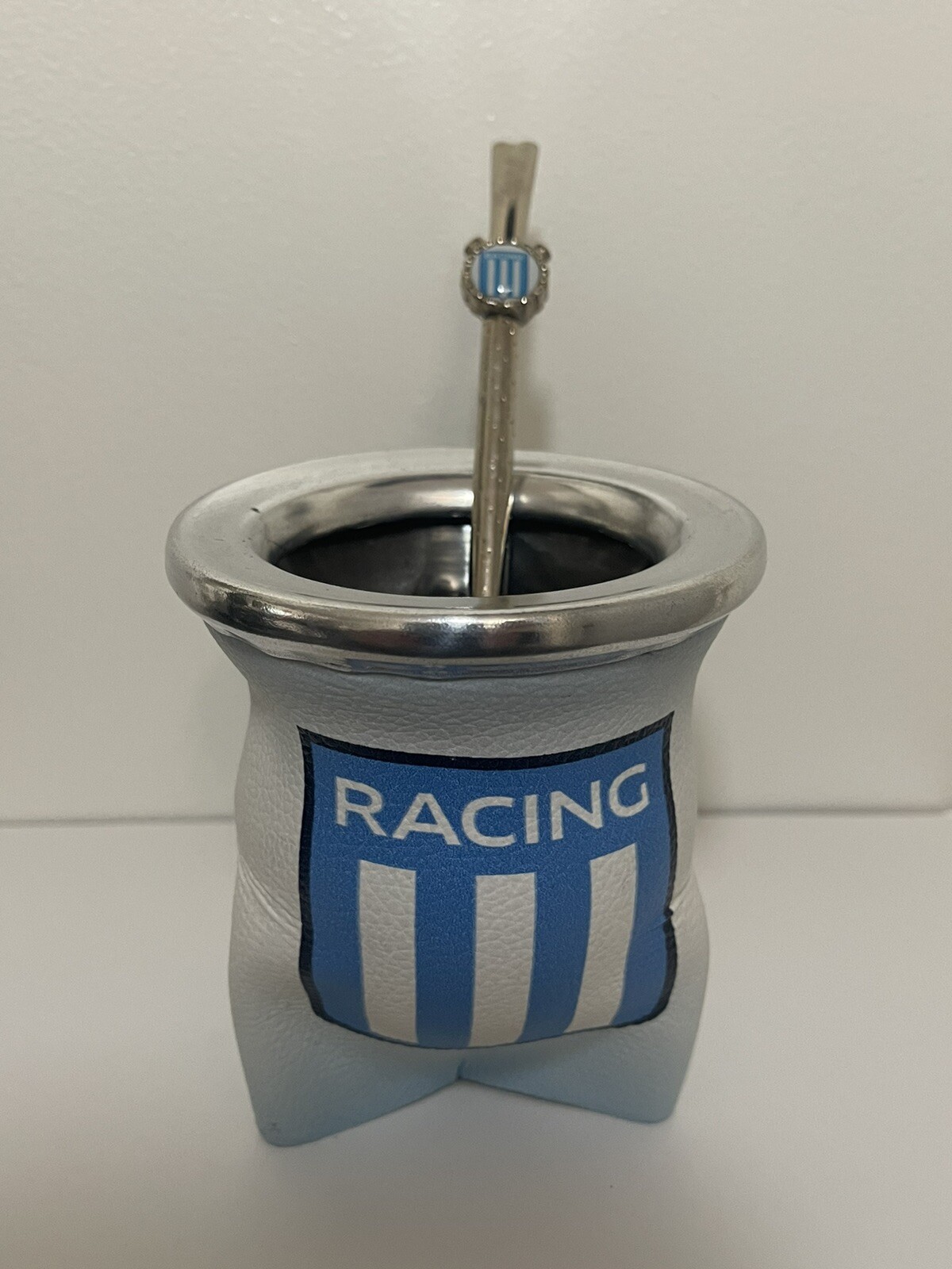 Mate cup yerba argentino – Racing Club + bombilla straw Racing Club